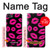S2933 Pink Lips Kisses on Black Case For iPhone 7, iPhone 8, iPhone SE (2020) (2022)