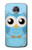 S3029 Cute Blue Owl Case For Motorola Moto Z2 Play, Z2 Force