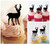 TA0006 Stag Deer Silhouette Party Wedding Birthday Acrylic Cupcake Toppers Decor 10 pcs