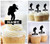 TA0065 Standing Diver Silhouette Party Wedding Birthday Acrylic Cupcake Toppers Decor 10 pcs