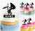 TA0074 Bicycle Boy Extreme Silhouette Party Wedding Birthday Acrylic Cupcake Toppers Decor 10 pcs