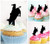 TA0085 Rodeo Bullfighter Silhouette Party Wedding Birthday Acrylic Cupcake Toppers Decor 10 pcs