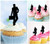 TA0088 Business Man Standing Silhouette Party Wedding Birthday Acrylic Cupcake Toppers Decor 10 pcs