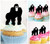 TA0114 Gorilla Silhouette Party Wedding Birthday Acrylic Cupcake Toppers Decor 10 pcs