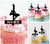 TA0133 Sexy Pole Dance Girl Silhouette Party Wedding Birthday Acrylic Cupcake Toppers Decor 10 pcs