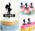TA0134 Sexy Pole Dance Girl Silhouette Party Wedding Birthday Acrylic Cupcake Toppers Decor 10 pcs