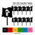 TA0156 Pirate Flag Silhouette Party Wedding Birthday Acrylic Cupcake Toppers Decor 10 pcs