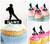 TA0161 Skateboard Boy Silhouette Party Wedding Birthday Acrylic Cupcake Toppers Decor 10 pcs