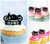 TA0178 Motorcycle Silhouette Party Wedding Birthday Acrylic Cupcake Toppers Decor 10 pcs