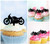 TA0178 Motorcycle Silhouette Party Wedding Birthday Acrylic Cupcake Toppers Decor 10 pcs