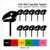 TA0276 Dinosaur Skull Fossil Silhouette Party Wedding Birthday Acrylic Cupcake Toppers Decor 10 pcs