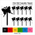 TA0279 Butterfly Silhouette Party Wedding Birthday Acrylic Cupcake Toppers Decor 10 pcs