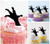 TA0309 Alien Monster Claw Silhouette Party Wedding Birthday Acrylic Cupcake Toppers Decor 10 pcs