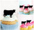 TA0335 Dairy Cattle Cattle Cow Silhouette Party Wedding Birthday Acrylic Cupcake Toppers Decor 10 pcs