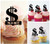 TA0350 Money Dollar Sign Silhouette Party Wedding Birthday Acrylic Cupcake Toppers Decor 10 pcs