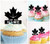 TA0361 Canada Maple Leaf Silhouette Party Wedding Birthday Acrylic Cupcake Toppers Decor 10 pcs
