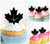 TA0361 Canada Maple Leaf Silhouette Party Wedding Birthday Acrylic Cupcake Toppers Decor 10 pcs