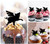 TA0367 Flying Pig Silhouette Party Wedding Birthday Acrylic Cupcake Toppers Decor 10 pcs
