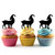 TA0374 Goat Silhouette Party Wedding Birthday Acrylic Cupcake Toppers Decor 10 pcs