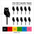 TA0398 Night Owl Silhouette Party Wedding Birthday Acrylic Cupcake Toppers Decor 10 pcs