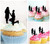 TA0405 Propose Love And Marriage Silhouette Party Wedding Birthday Acrylic Cupcake Toppers Decor 10 pcs