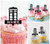 TA0433 Telephone Box Silhouette Party Wedding Birthday Acrylic Cupcake Toppers Decor 10 pcs