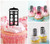 TA0433 Telephone Box Silhouette Party Wedding Birthday Acrylic Cupcake Toppers Decor 10 pcs