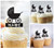 TA0445 Baby Carriage Silhouette Party Wedding Birthday Acrylic Cupcake Toppers Decor 10 pcs