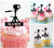 TA0453 Camera Silhouette Party Wedding Birthday Acrylic Cupcake Toppers Decor 10 pcs