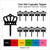 TA0461 Crown Silhouette Party Wedding Birthday Acrylic Cupcake Toppers Decor 10 pcs