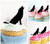 TA0511 Wolf Howling Silhouette Party Wedding Birthday Acrylic Cupcake Toppers Decor 10 pcs