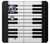 S3078 Black and White Piano Keyboard Case For Motorola Moto X4