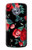 S3112 Rose Floral Pattern Black Case For Motorola Moto X4