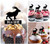 TA0517 Baby Goat Silhouette Party Wedding Birthday Acrylic Cupcake Toppers Decor 10 pcs