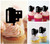 TA0530 Camera Film Silhouette Party Wedding Birthday Acrylic Cupcake Toppers Decor 10 pcs