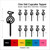 TA0544 Circus One Wheeled Bicycle Silhouette Party Wedding Birthday Acrylic Cupcake Toppers Decor 10 pcs