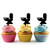 TA0572 Flush Toilet Silhouette Party Wedding Birthday Acrylic Cupcake Toppers Decor 10 pcs