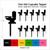 TA0572 Flush Toilet Silhouette Party Wedding Birthday Acrylic Cupcake Toppers Decor 10 pcs