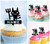 TA0578 Halloween Cute Devil Holds Pitchfork Silhouette Party Wedding Birthday Acrylic Cupcake Toppers Decor 10 pcs