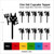 TA0578 Halloween Cute Devil Holds Pitchfork Silhouette Party Wedding Birthday Acrylic Cupcake Toppers Decor 10 pcs