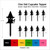 TA0585 Halloween Witch Silhouette Party Wedding Birthday Acrylic Cupcake Toppers Decor 10 pcs