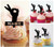 TA0590 Hand I am Okey Silhouette Party Wedding Birthday Acrylic Cupcake Toppers Decor 10 pcs