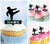 TA0608 Kung Fu Kick Silhouette Party Wedding Birthday Acrylic Cupcake Toppers Decor 10 pcs