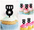 TA0614 Military Bravery Award Silhouette Party Wedding Birthday Acrylic Cupcake Toppers Decor 10 pcs