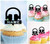 TA0618 Music Headphones Silhouette Party Wedding Birthday Acrylic Cupcake Toppers Decor 10 pcs