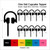 TA0618 Music Headphones Silhouette Party Wedding Birthday Acrylic Cupcake Toppers Decor 10 pcs