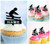 TA0638 Ski Skiing Silhouette Party Wedding Birthday Acrylic Cupcake Toppers Decor 10 pcs