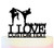 TC0024 I Love Kick Boxing Party Wedding Birthday Acrylic Cake Topper Cupcake Toppers Decor Set 11 pcs