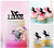 TC0042 I Love Surfing Party Wedding Birthday Acrylic Cake Topper Cupcake Toppers Decor Set 11 pcs