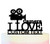 TC0169 I Love Movie Camera Party Wedding Birthday Acrylic Cake Topper Cupcake Toppers Decor Set 11 pcs